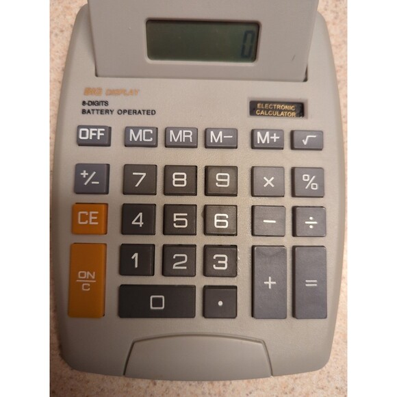 Calculator 8 - Digit Big Display Flip Up Electronic Display Battery Operated - Picture 2 of 4